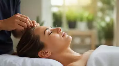 Relaxed individual enjoying acupuncture session