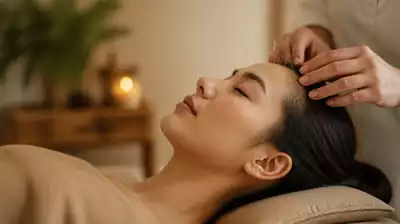 User receiving acupuncture treatment