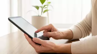 User submitting online form on tablet
